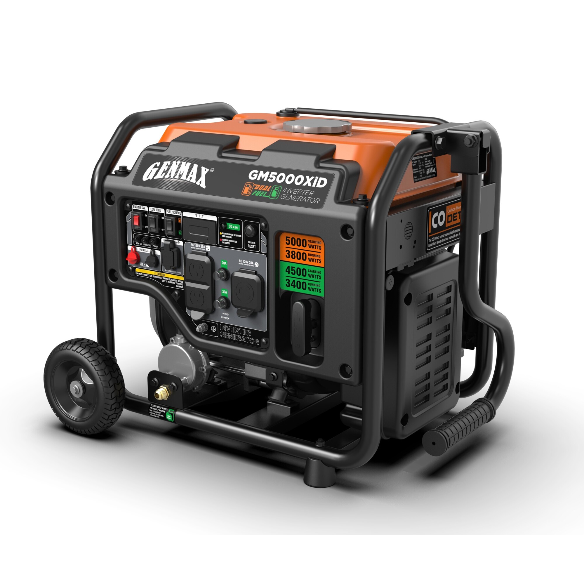 5,000/4,000-Watt Dual Fuel Powered Inverter Generator with 160CC OHV Engine - Model # GM5000XiD